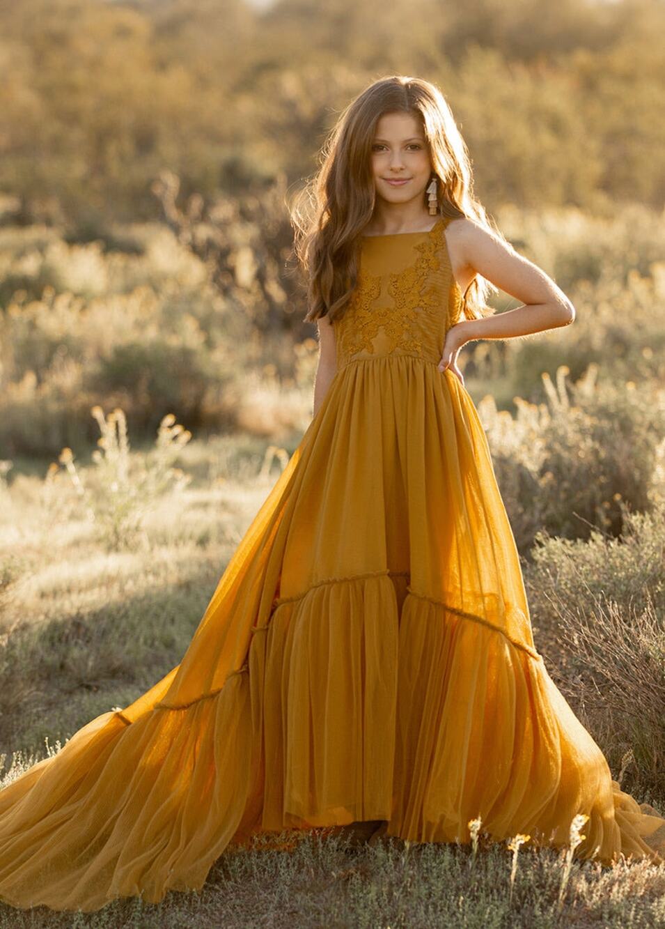 Joyfolie Mia Joy Maia Impact Dress in Tarnished Gold Girl’s Size 5